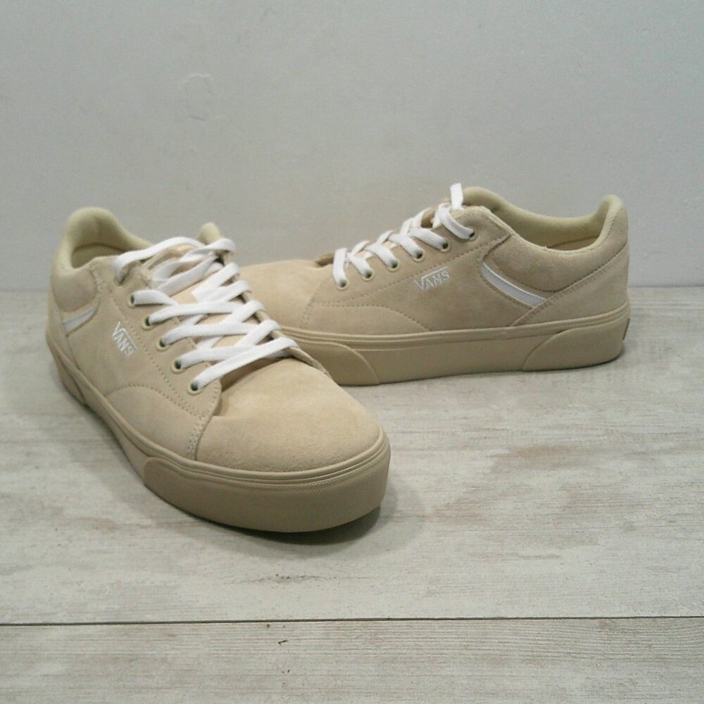 Vans Seldan Platform Mono Suede Creme Brulee Lace up Sneakers New in Box Size 11